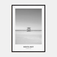 Siesta Key Portrait B&W Poster