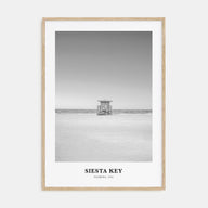 Siesta Key Portrait B&W Poster