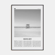 Siesta Key Travel B&W Poster
