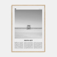 Siesta Key Travel B&W Poster