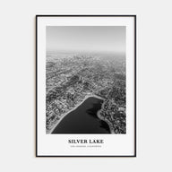 Silver Lake, Los Angeles Portrait B&W Poster
