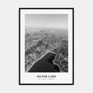 Silver Lake, Los Angeles Portrait B&W Poster