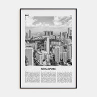 Singapore Travel B&W No 1 Poster