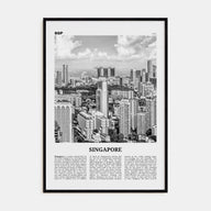 Singapore Travel B&W No 1 Poster