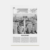 Singapore Travel B&W No 1 Poster