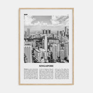 Singapore Travel B&W No 1 Poster