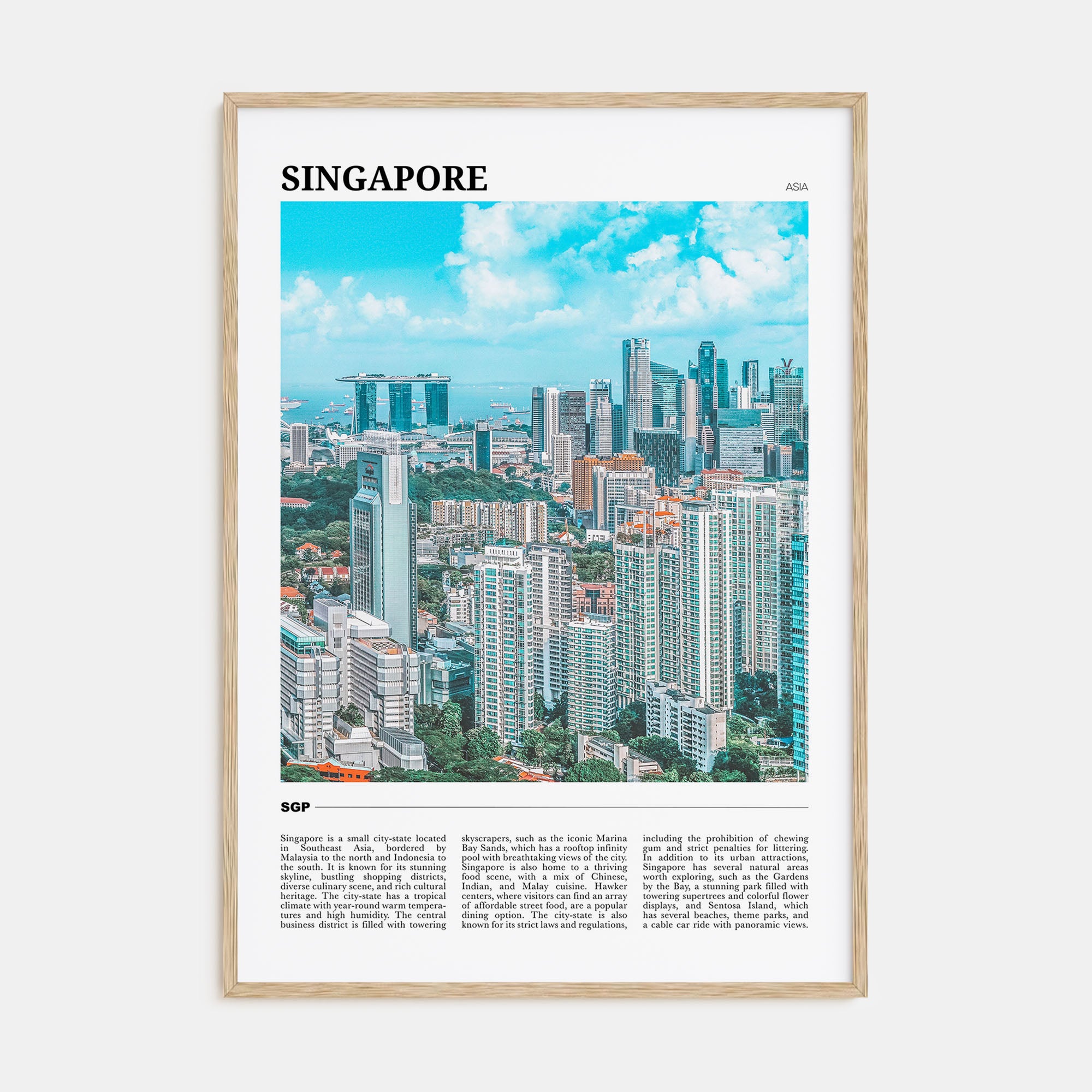Singapore Travel Color Poster