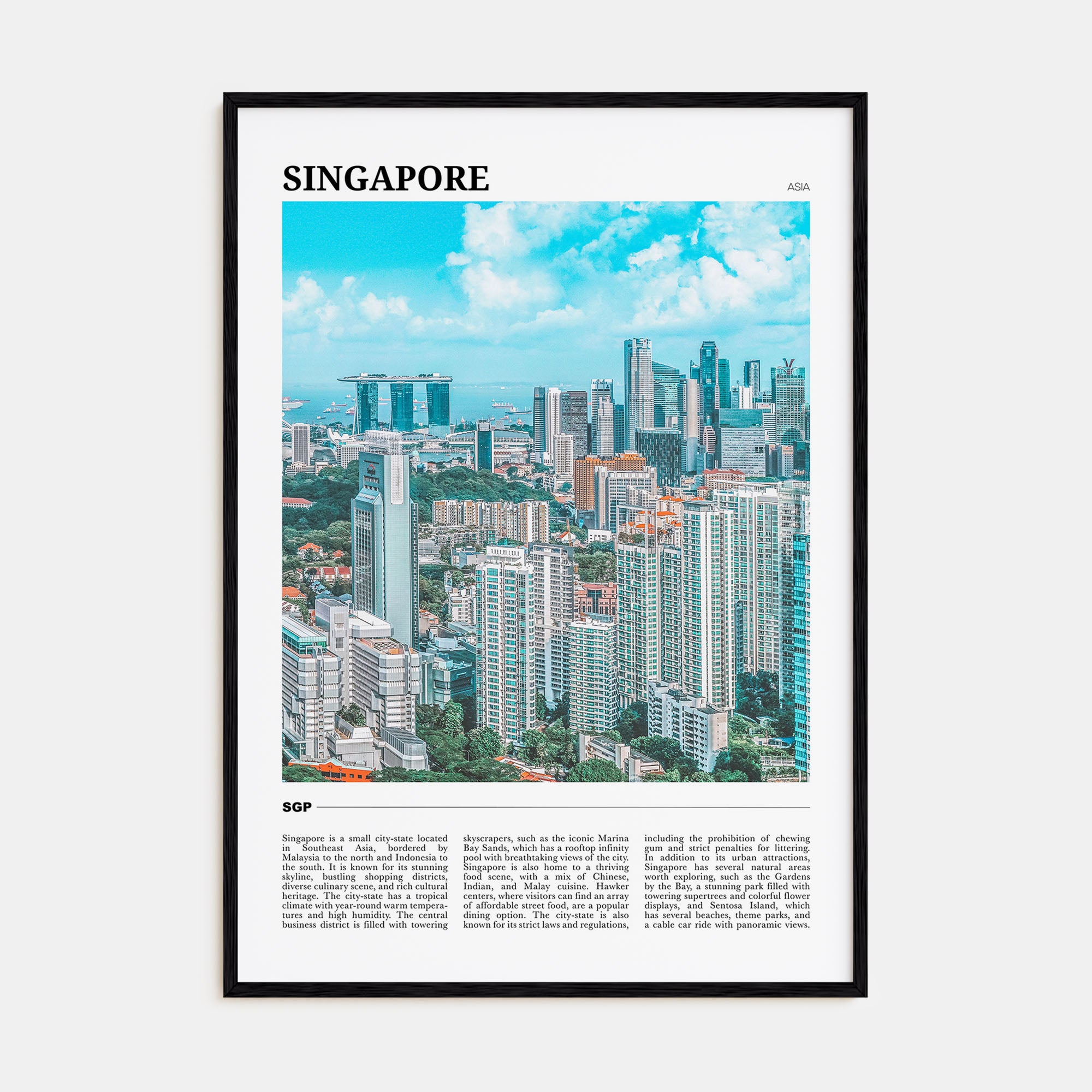 Singapore Travel Color Poster