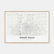Sioux Falls Map Landscape Poster