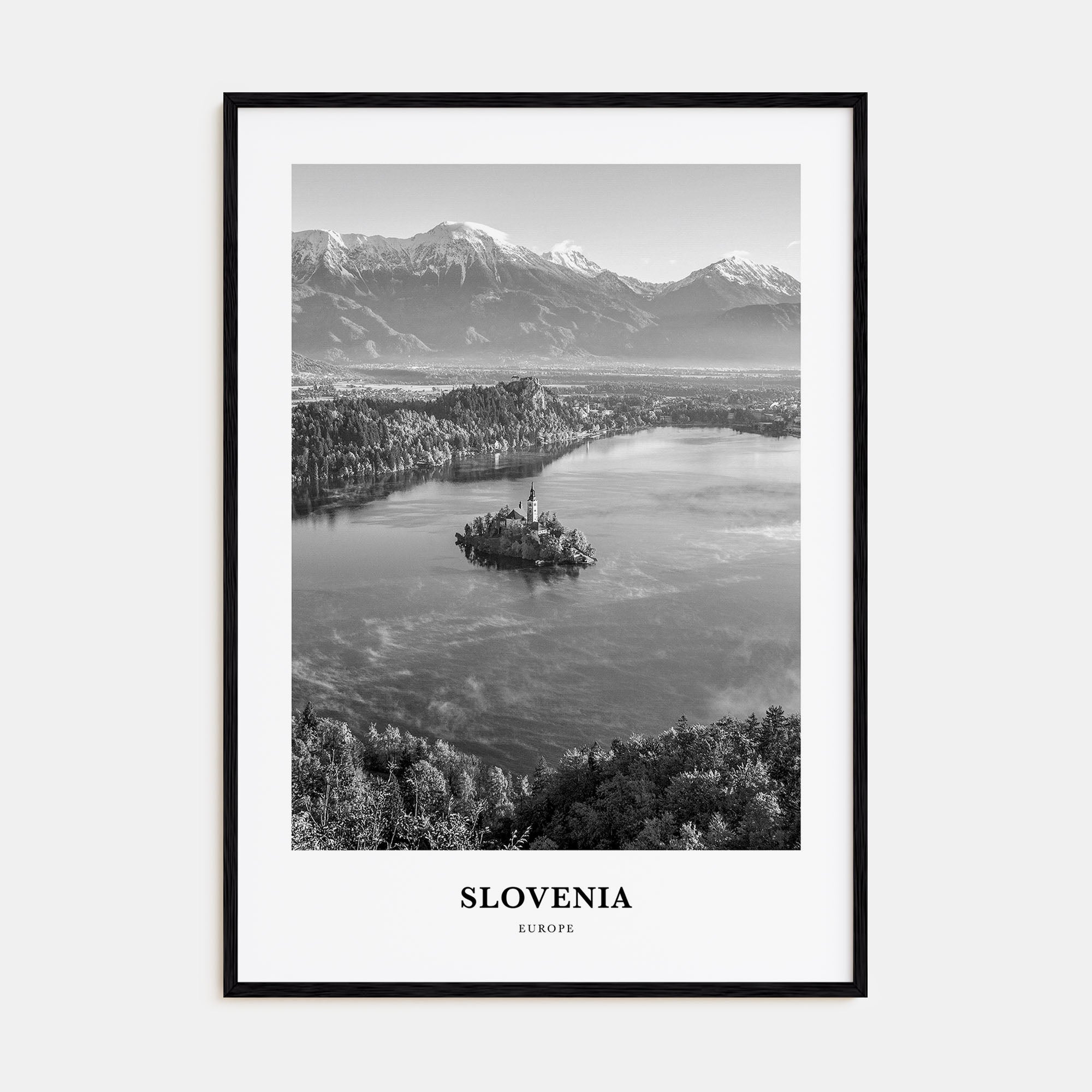 Slovenia Portrait B&W Poster