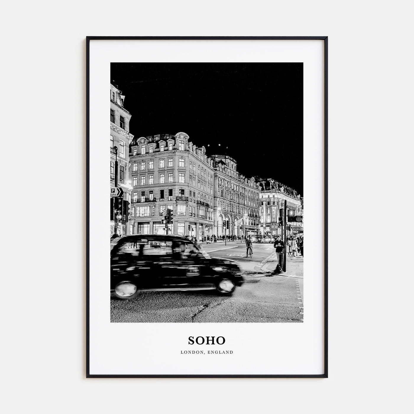 Soho, London Portrait B&W No 1 Poster