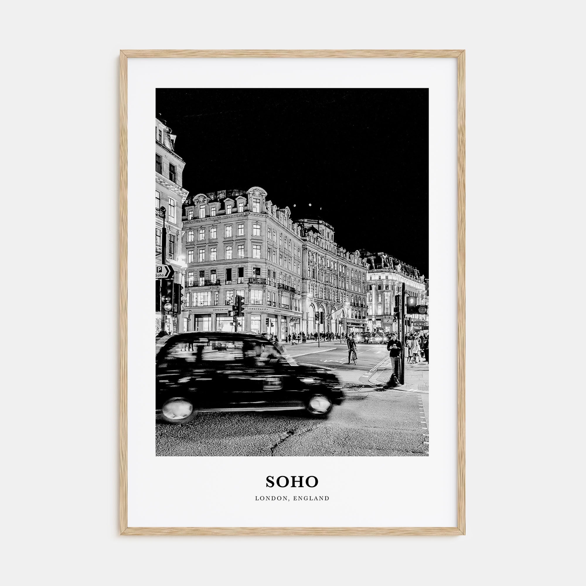 Soho, London Portrait B&W No 1 Poster
