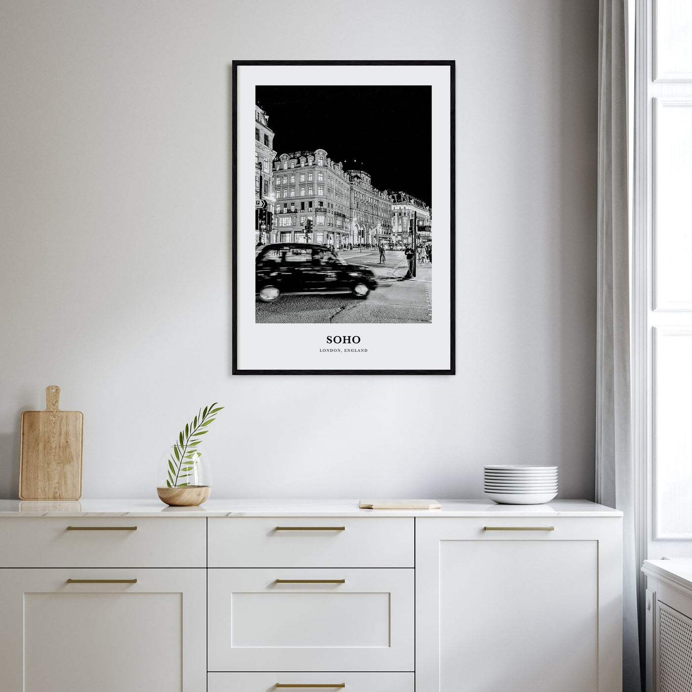 Soho, London Portrait B&W No 1 Poster