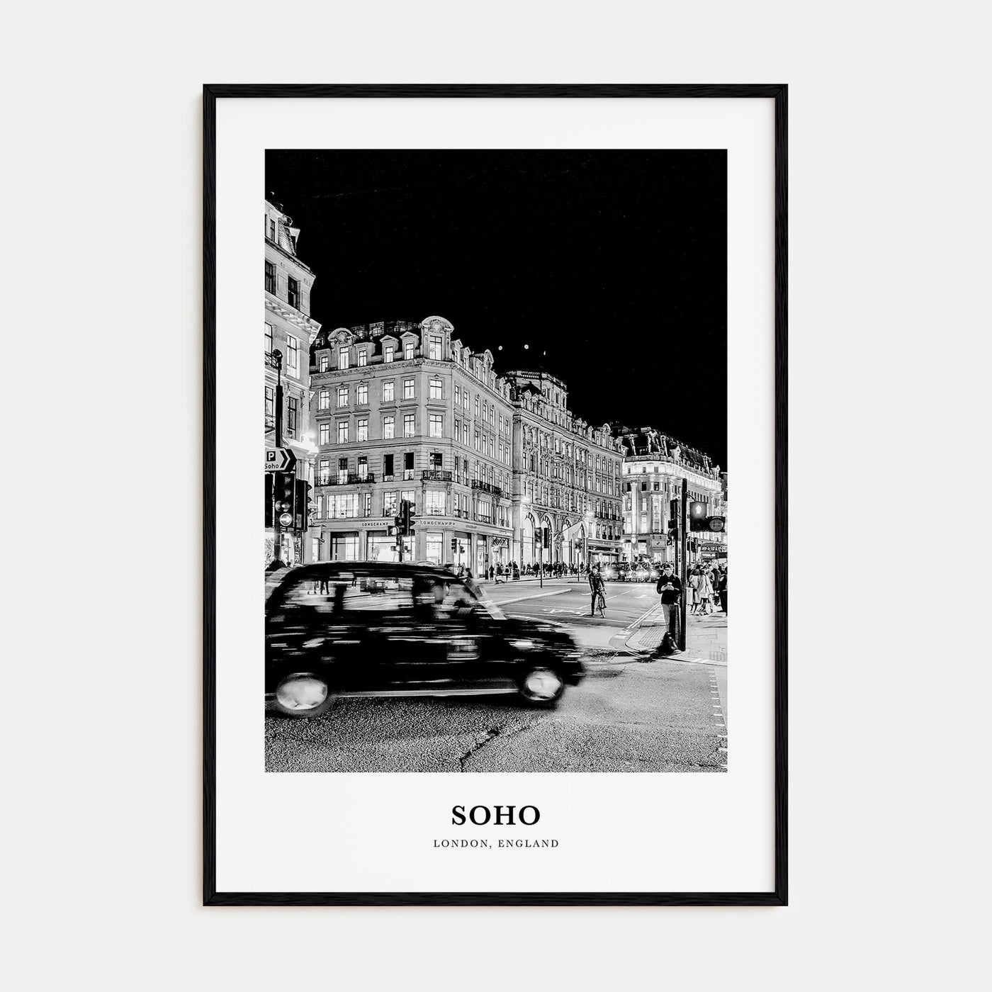 Soho, London Portrait B&W No 1 Poster