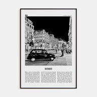 Soho, London Travel B&W No 1 Poster