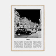 Soho, London Travel B&W No 1 Poster