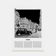 Soho, London Travel B&W No 1 Poster