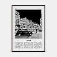 Soho, London Travel B&W No 1 Poster