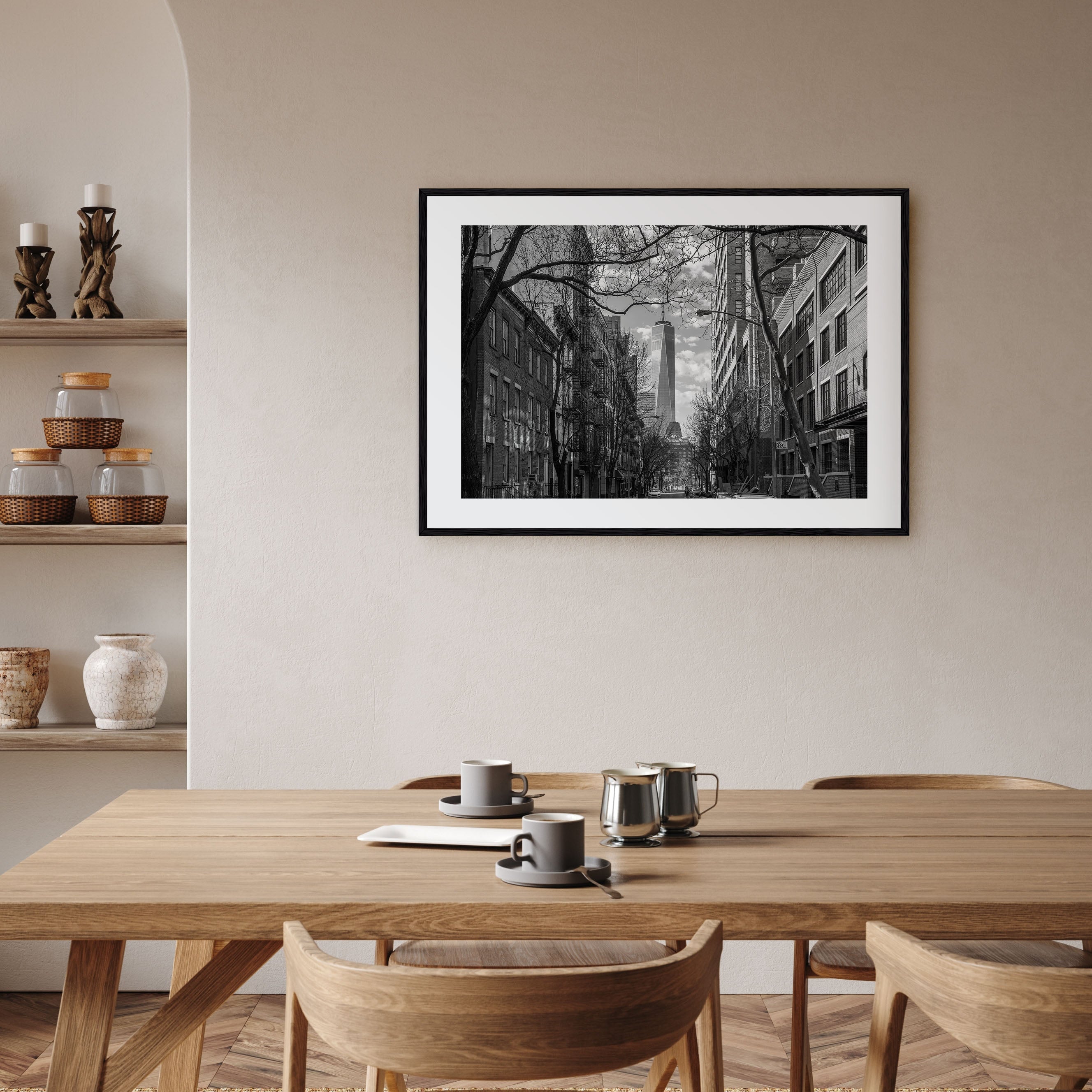 SoHo, New York City Landscape B&W Poster