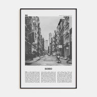 SoHo, New York City Travel B&W No 1 Poster