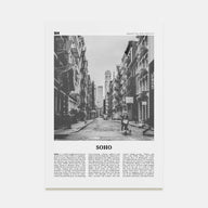 SoHo, New York City Travel B&W No 1 Poster