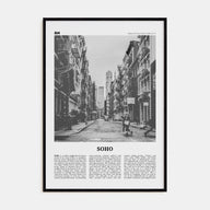 SoHo, New York City Travel B&W No 1 Poster