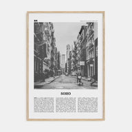 SoHo, New York City Travel B&W No 1 Poster