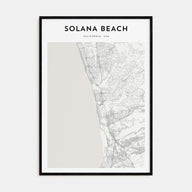 Solana Beach Map Portrait Poster