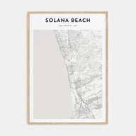 Solana Beach Map Portrait Poster