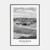 Solana Beach Portrait B&W Poster