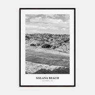 Solana Beach Portrait B&W Poster