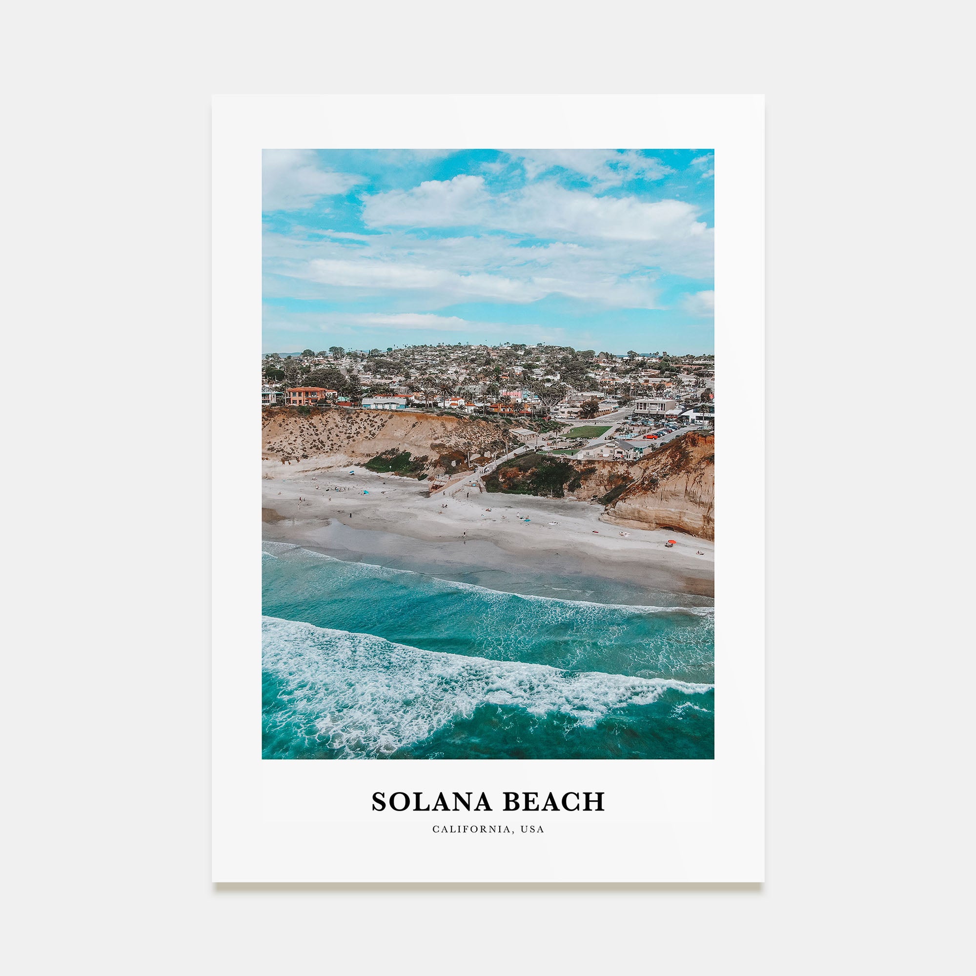 Solana Beach Portrait Color Poster