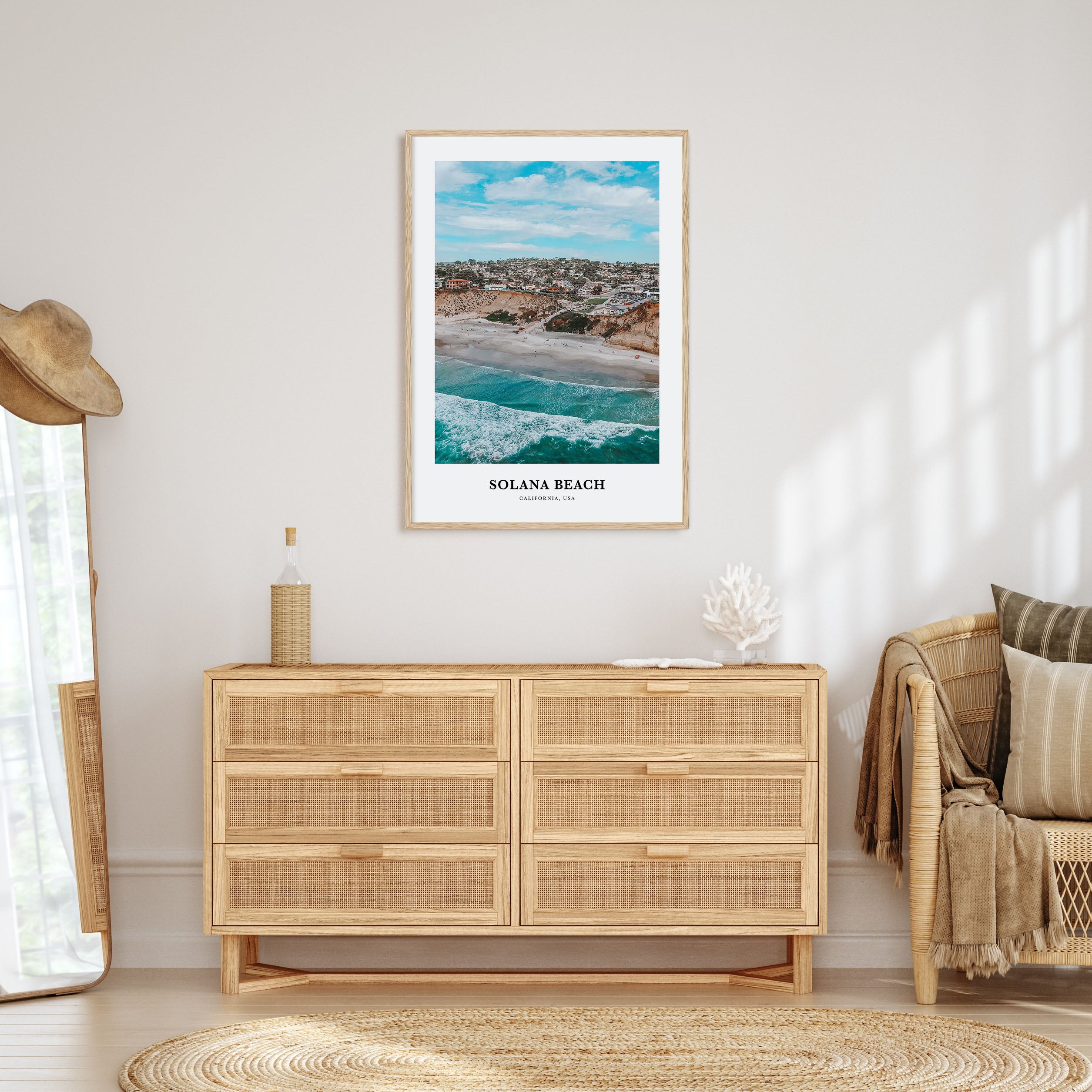 Solana Beach Portrait Color Poster