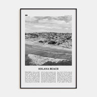 Solana Beach Travel B&W Poster