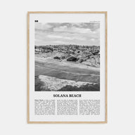 Solana Beach Travel B&W Poster