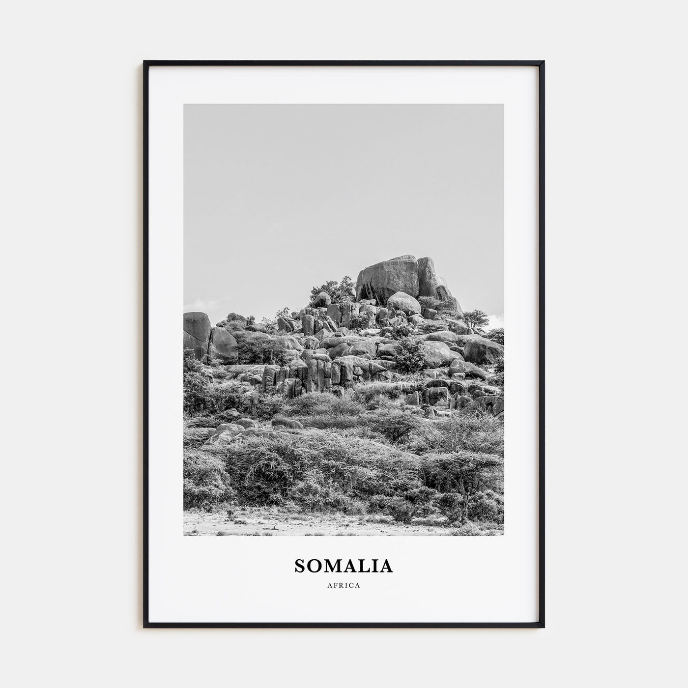 Somalia Portrait B&W Poster