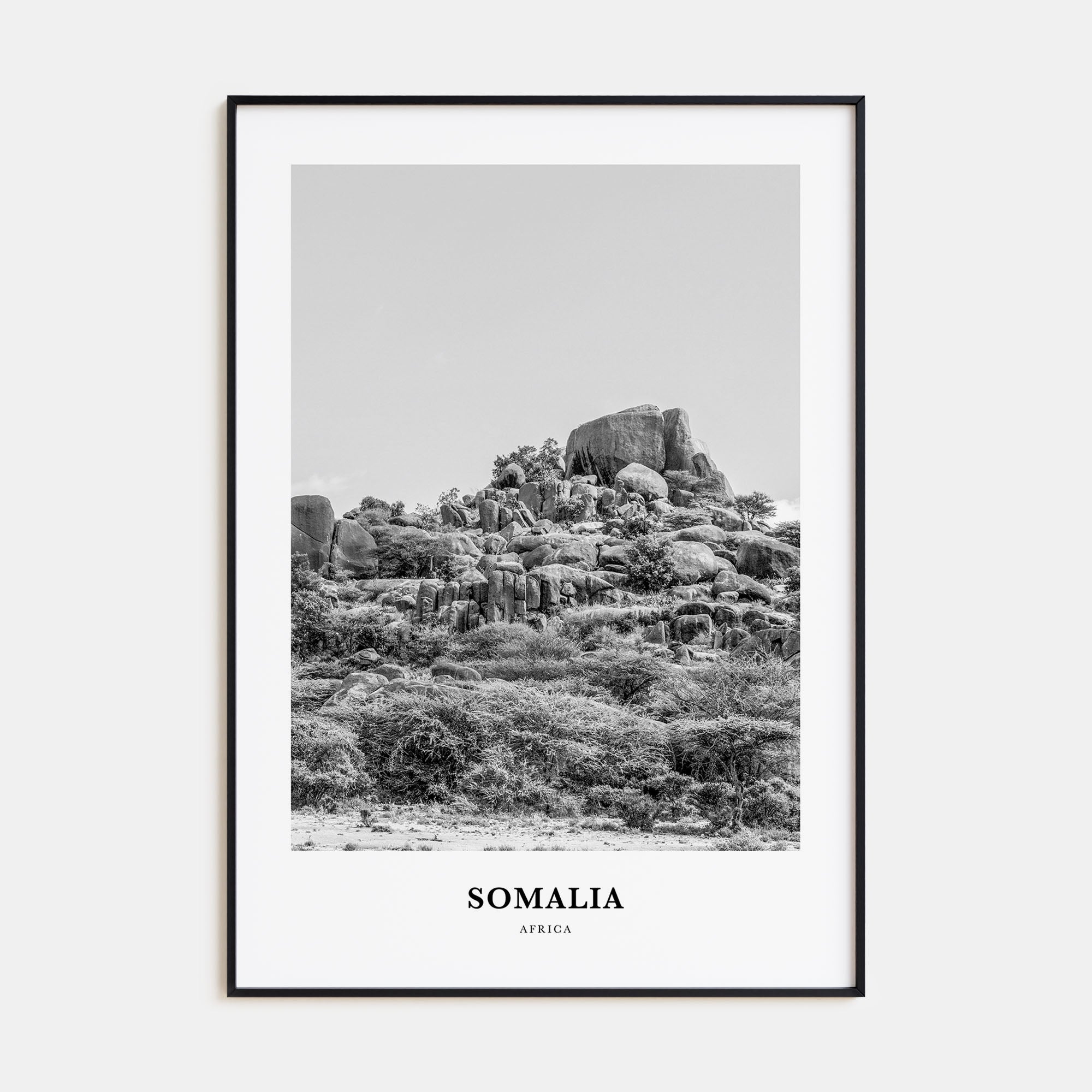 Somalia Portrait B&W Poster