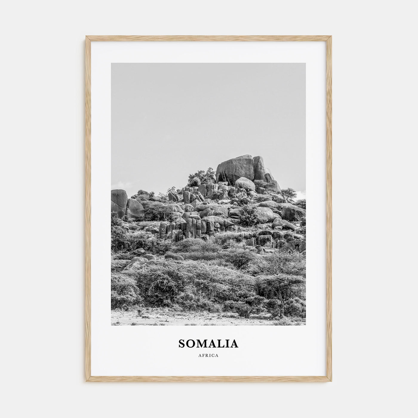 Somalia Portrait B&W Poster