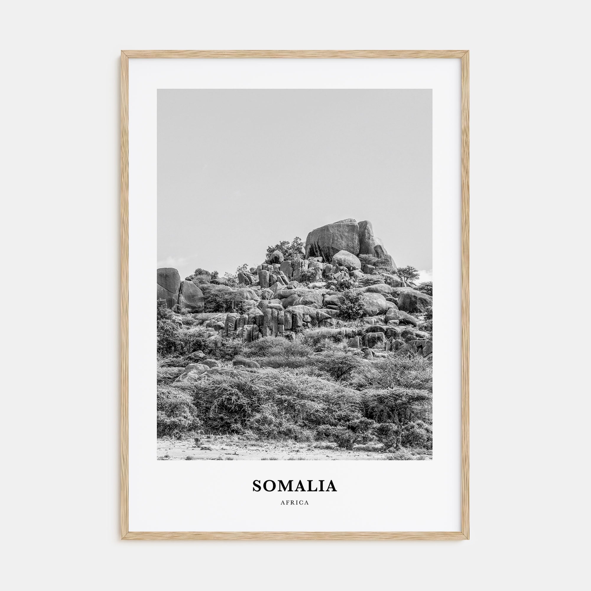Somalia Portrait B&W Poster