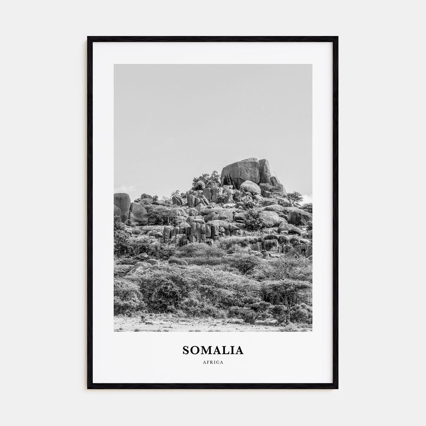 Somalia Portrait B&W Poster