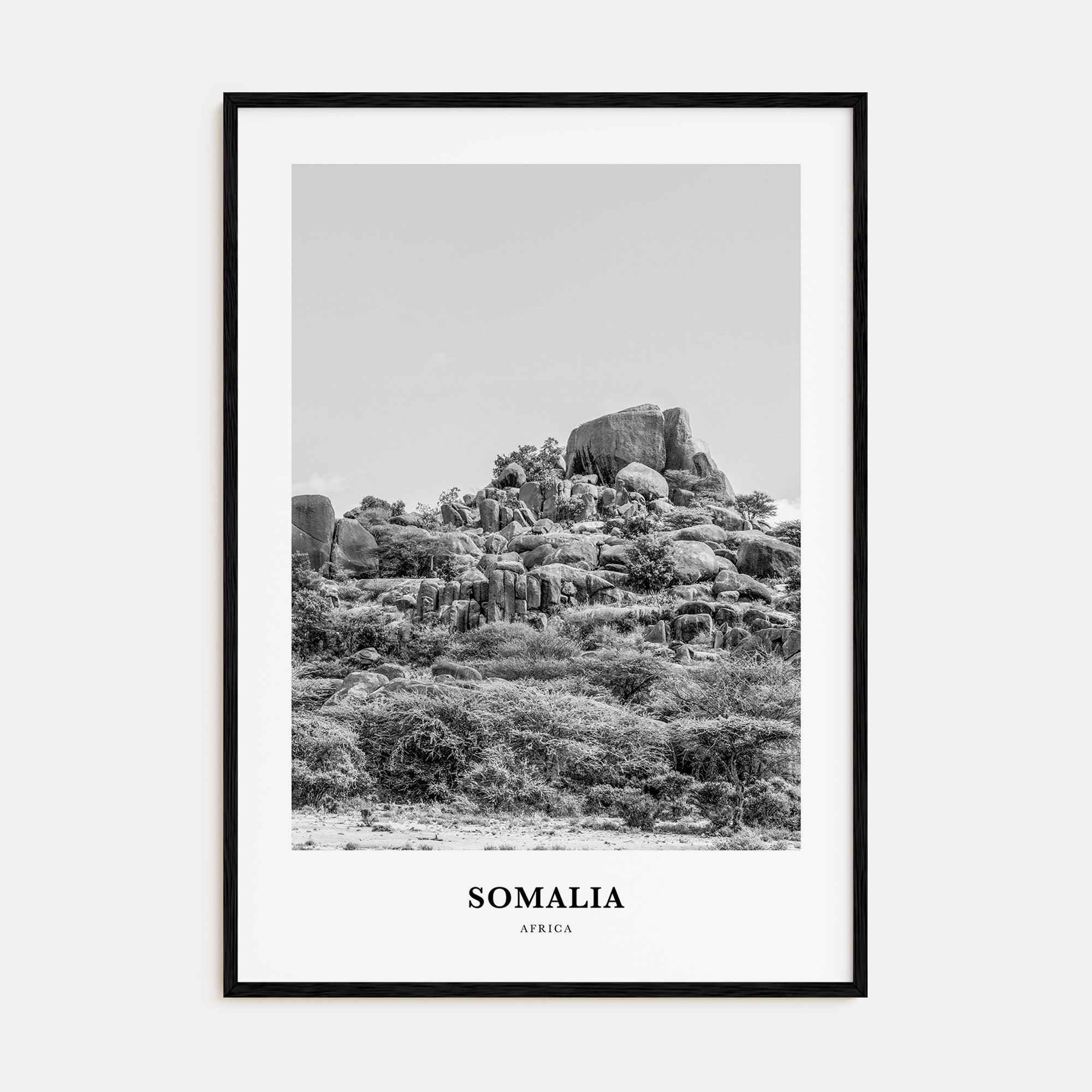 Somalia Portrait B&W Poster