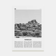 Somalia Travel B&W Poster