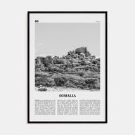 Somalia Travel B&W Poster