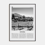 Sonoma Travel B&W Poster