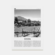 Sonoma Travel B&W Poster