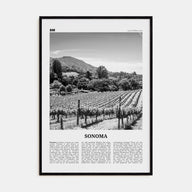 Sonoma Travel B&W Poster