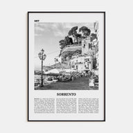 Sorrento, Italy Travel B&W Poster