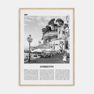 Sorrento, Italy Travel B&W Poster