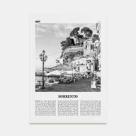 Sorrento, Italy Travel B&W Poster