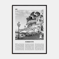 Sorrento, Italy Travel B&W Poster